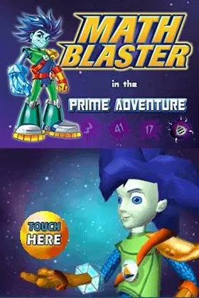 Math Blaster in the Prime Adventure (USA) screen shot title